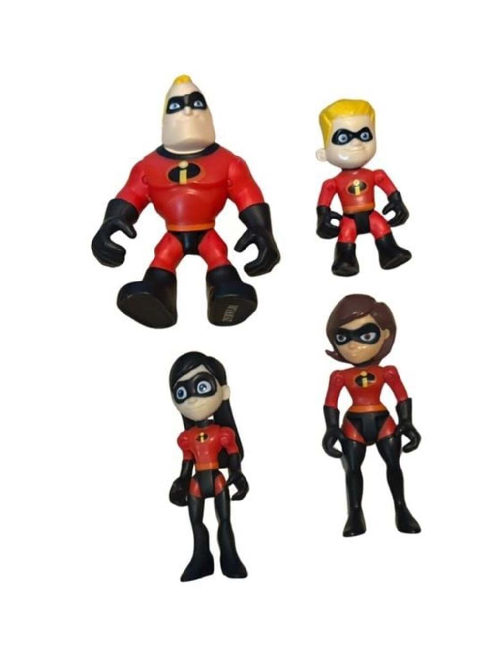 Disney Pixar Incredibles Figure Lot Mr Incredible Elastigirl Dash Violet